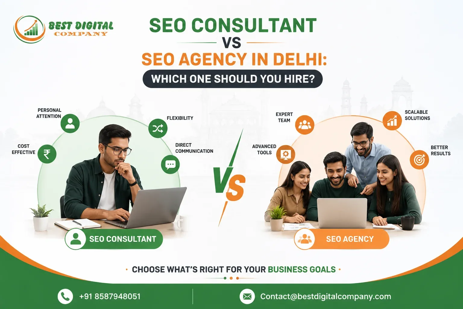 SEO Consultant vs SEO Agency in Delhi